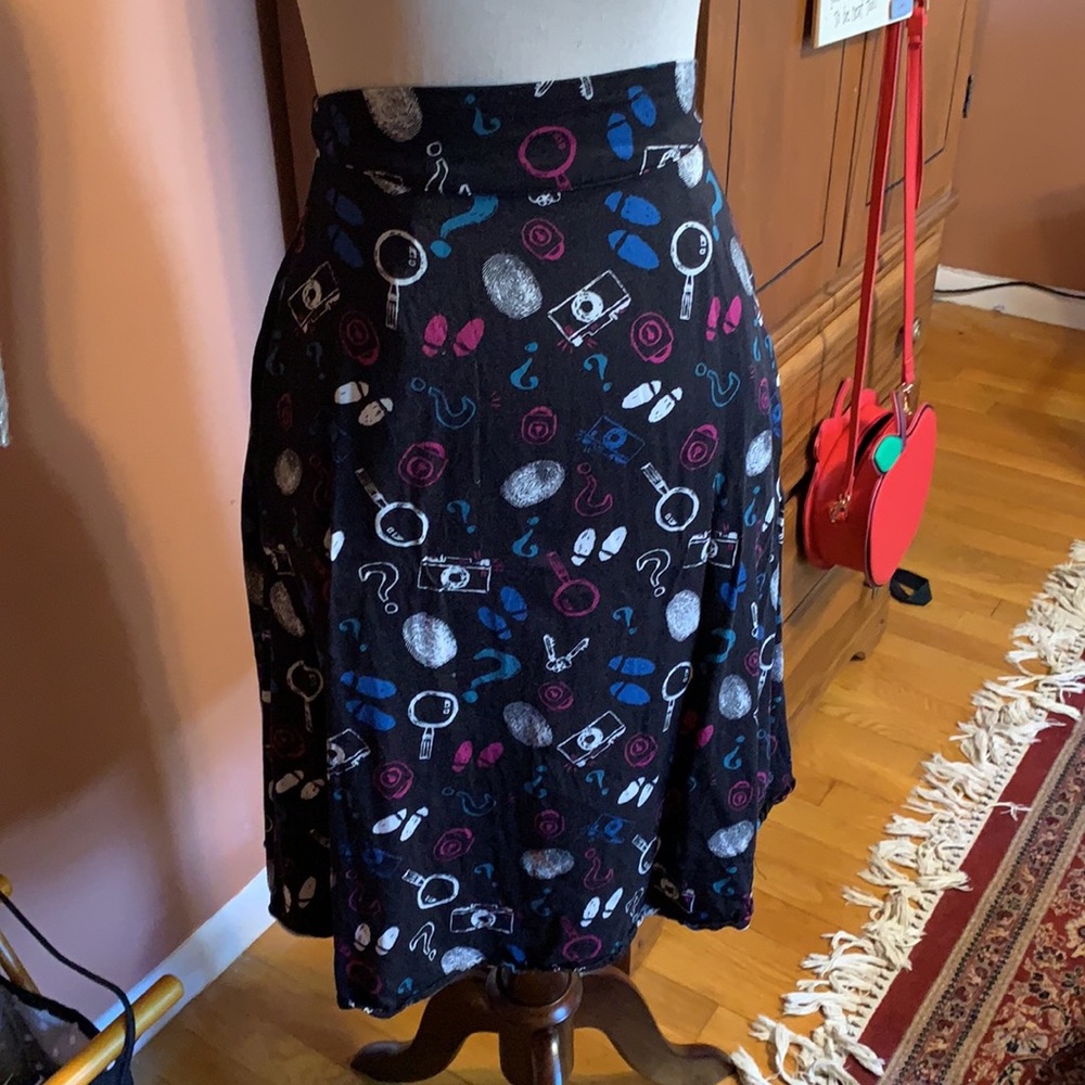XS Modcloth Detective Skirt